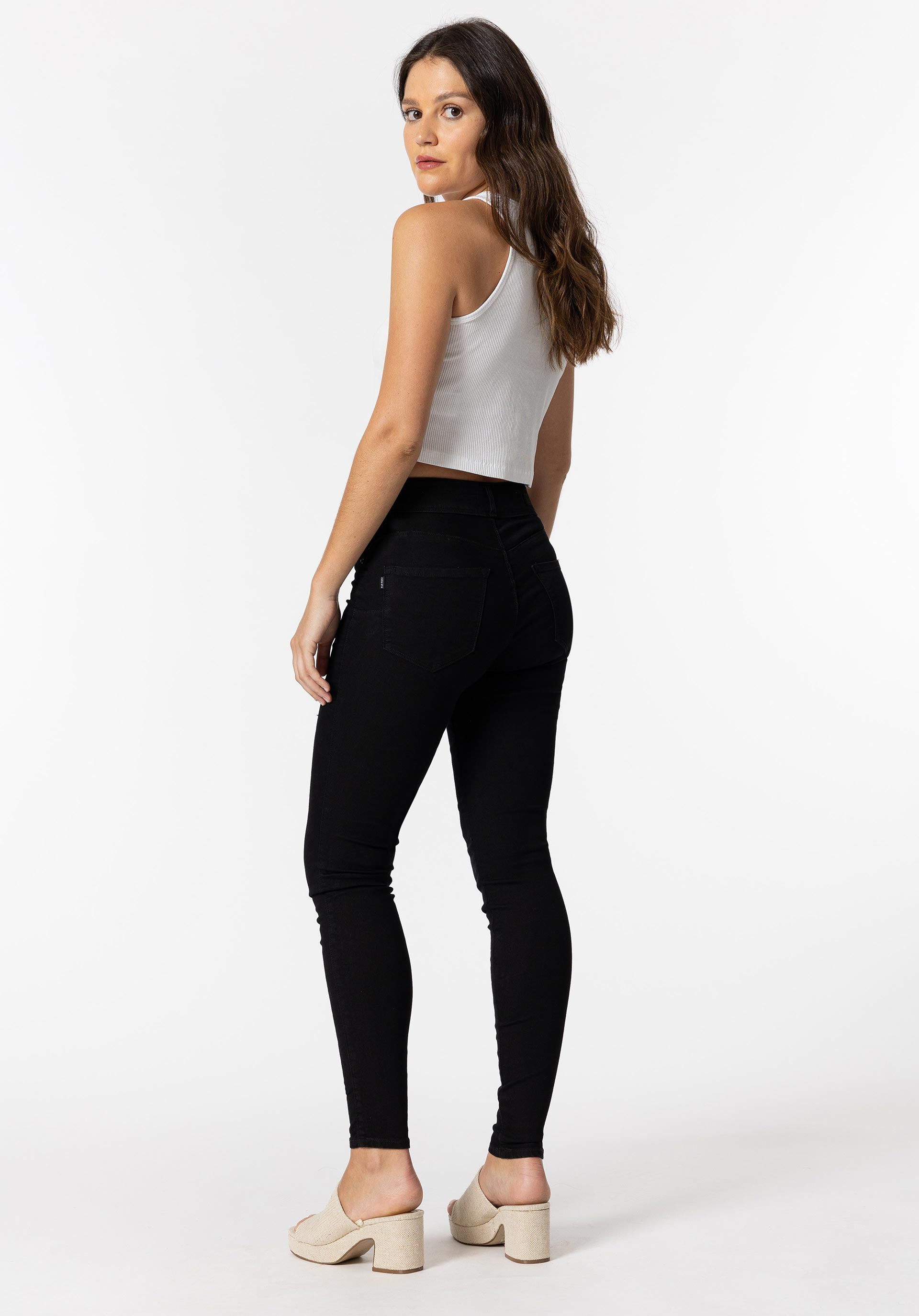 Jeans One Size Skinny Silhouette Cintura Alta