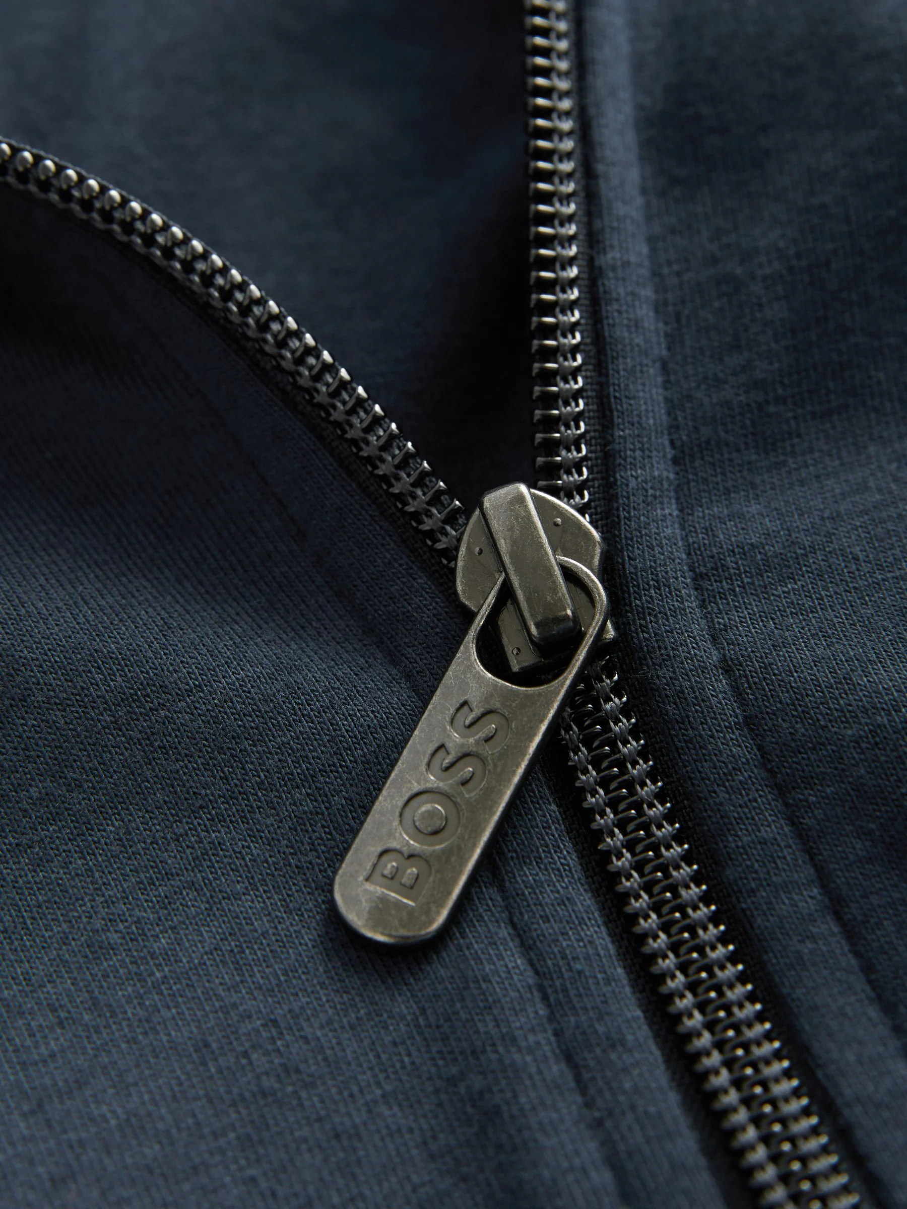 Blauw - BOSS stretchy katoenen Jack