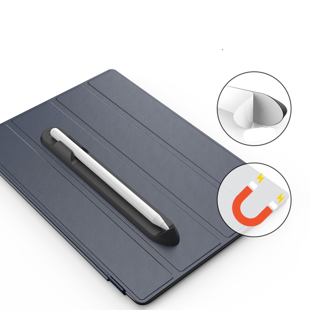 Apple Pencil (1. & 2. Gen. / Pro) Magnetische Silikon Halterung mit Kleberückseite - Schwarz