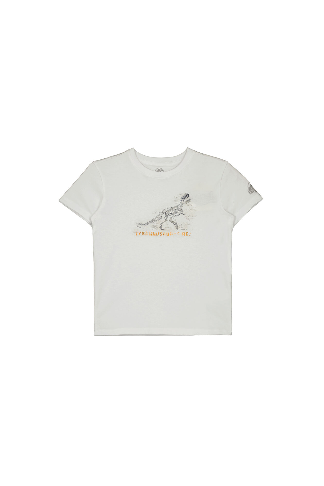 Camiseta infantil Jurassic Park - Branca