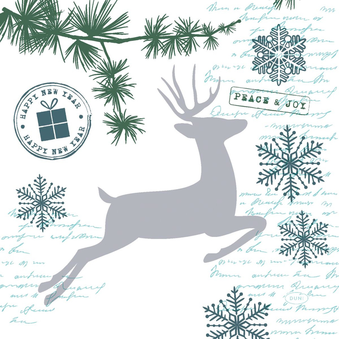 20 Servietten - Rentier - Forest Deer - ca. 33 x 33 cm
