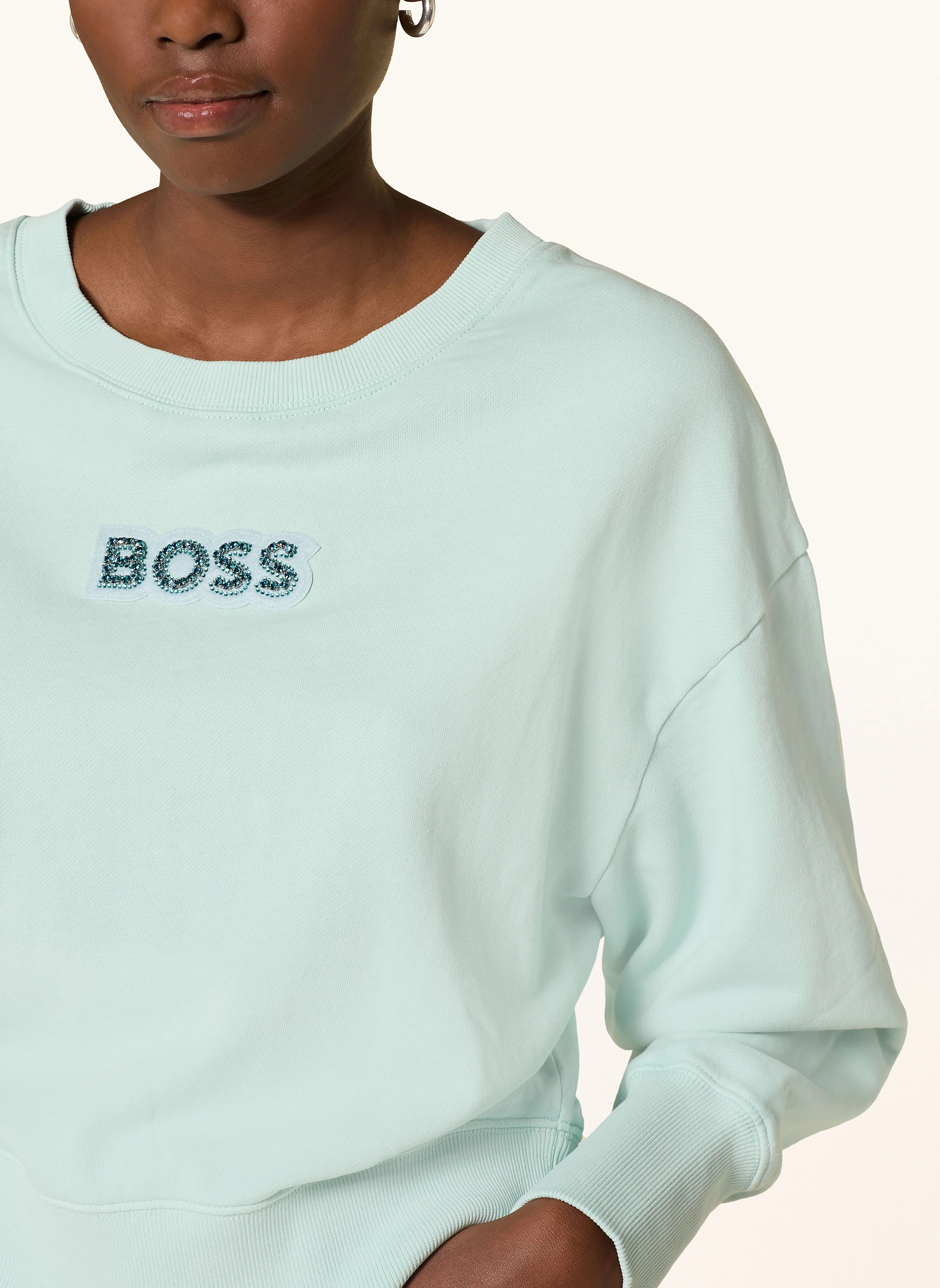 BOSS Sweatshirt ELAY mit Schmucksteinen