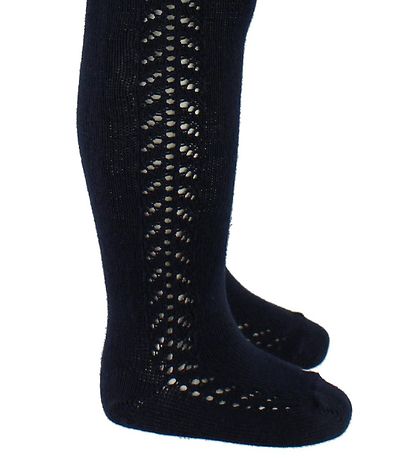 Condor Strumpfhosen m. Lochmuster - Navy