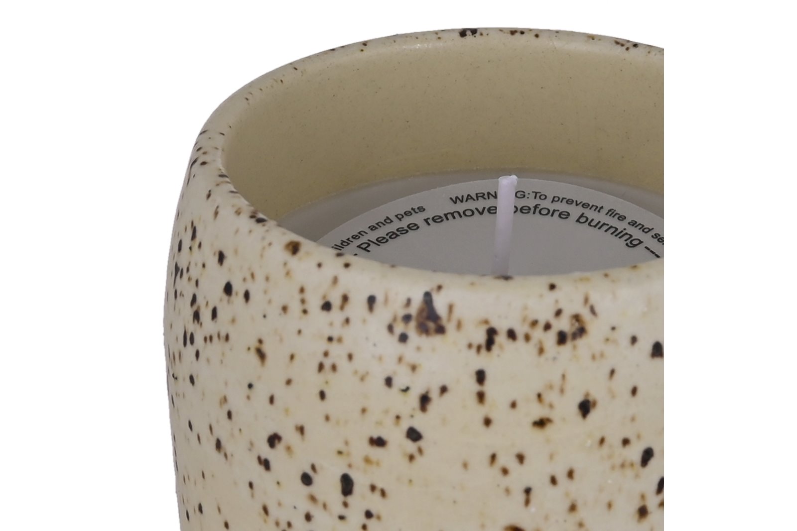 Facet lys Beige og brun Ø8,5 H8,5 cm