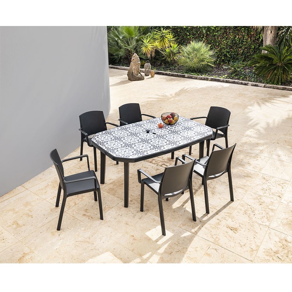 Chaise de jardin Paris plastique gris
