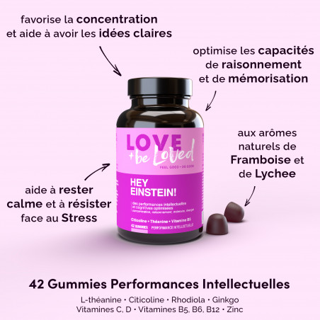 Love and be Loved Gummies Concentration et Mémoire 3 semaines