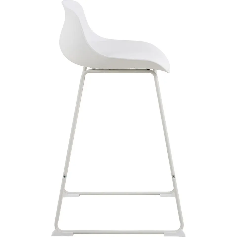 Hioshop Torino barstoel counterstoel PU kunstleer wit