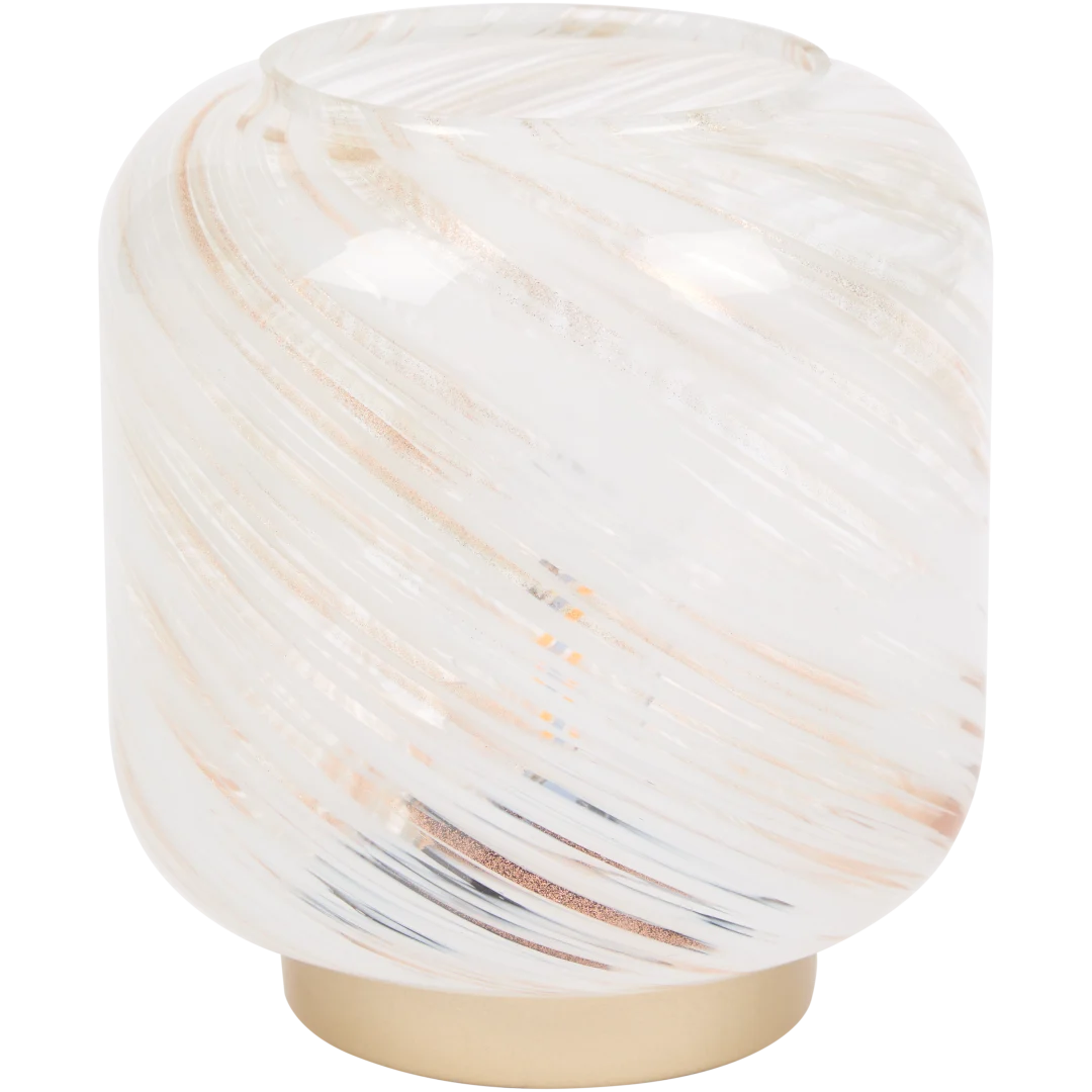 Glazen tafellamp Ø 17 x 18 cm | diverse kleuren