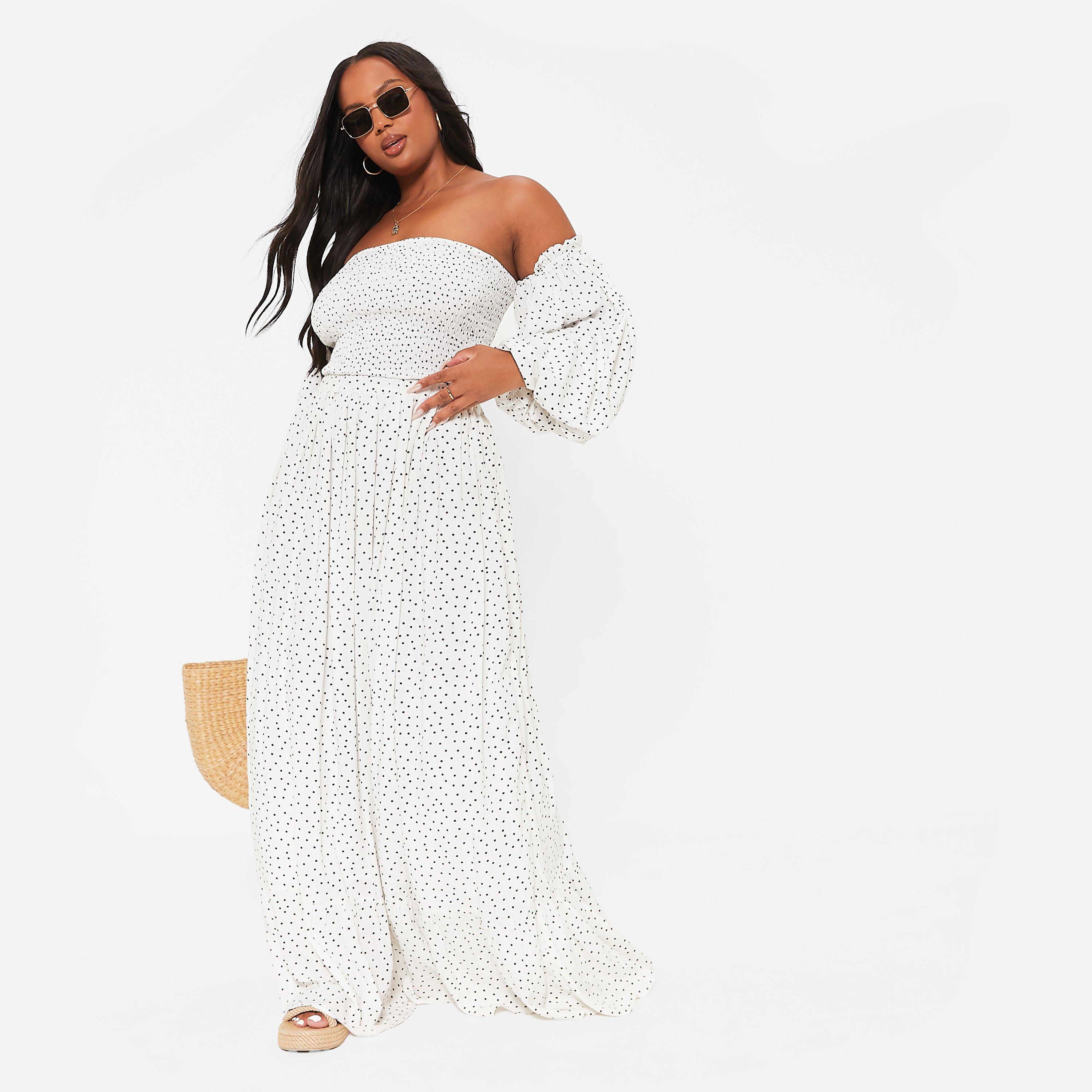 I Saw It First ISAWITFIRST Printed Shirred Puff Sleeve Bandeau Crop Top Co Ord