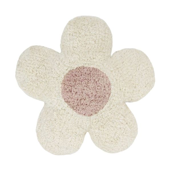 Puck Flower Kussen – White / Pink