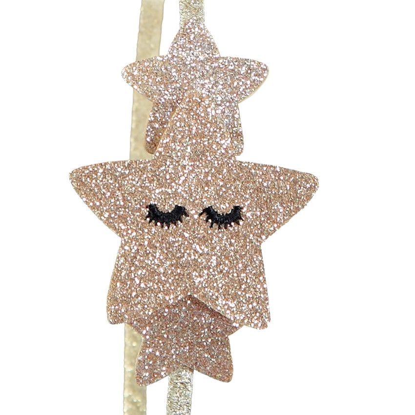 Lot de barrette et serre-tête étoiles pour enfant fille - Jaune