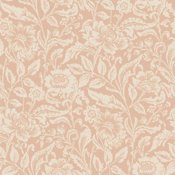 Estahome Vintage Bloemen Behang IV - 0,53 x 10,05 m - Donkerblauw / Vergrijsd Groen