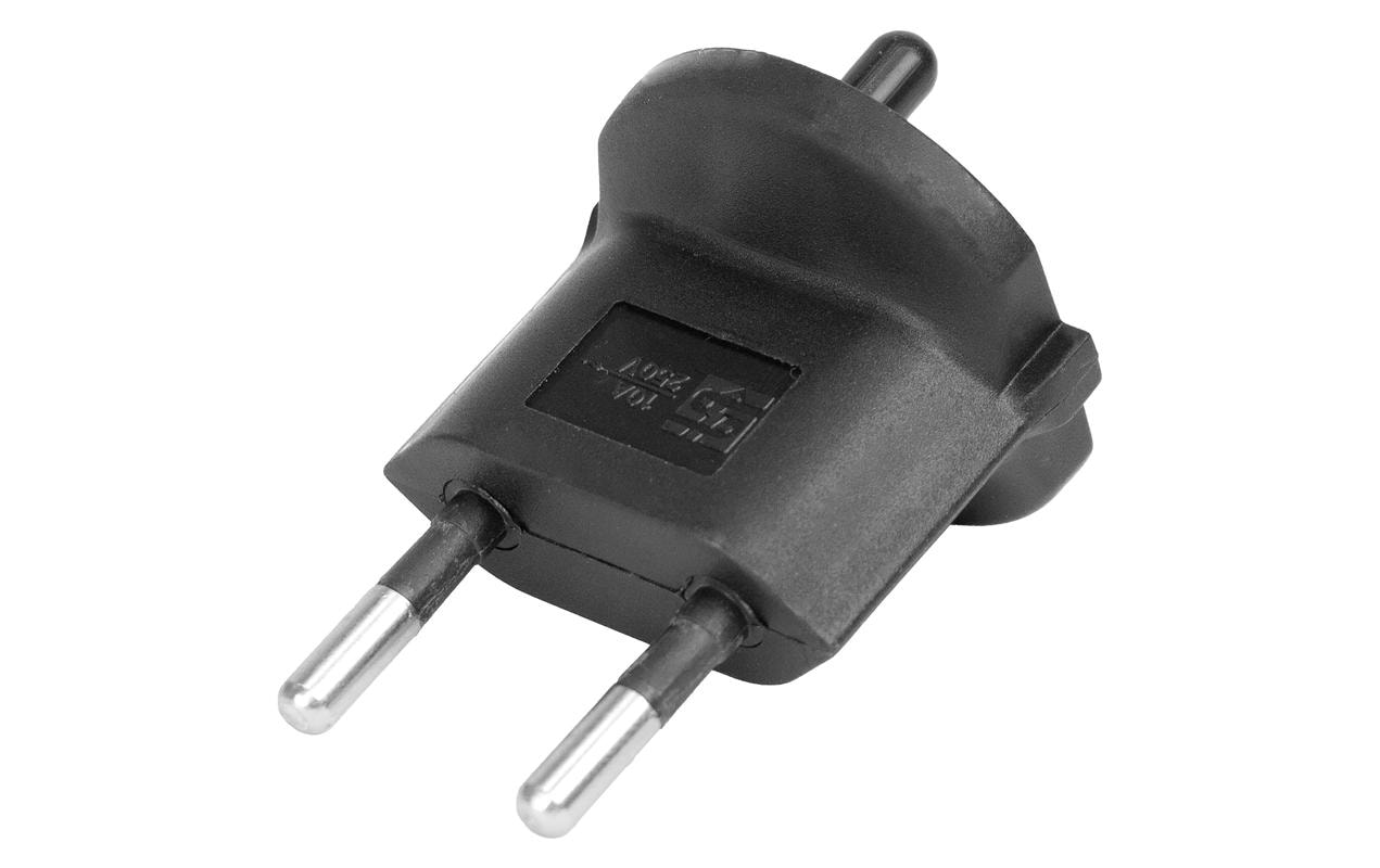 Fixadapter 2-Pol Deutschland CEE7 auf Schweiz T11 SchwarzFIX Adapter Deutschland CEE7/17 - Schweiz T11, 2-polig