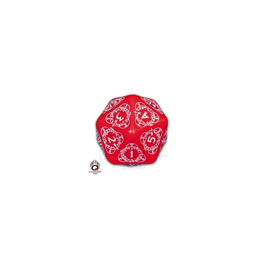 D20 Red & white Card Game Level Counter