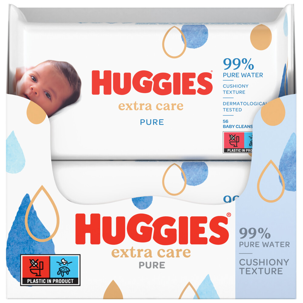 8x Huggies Billendoekjes Pure Extra Care Sensitive 99% Water56 stuks