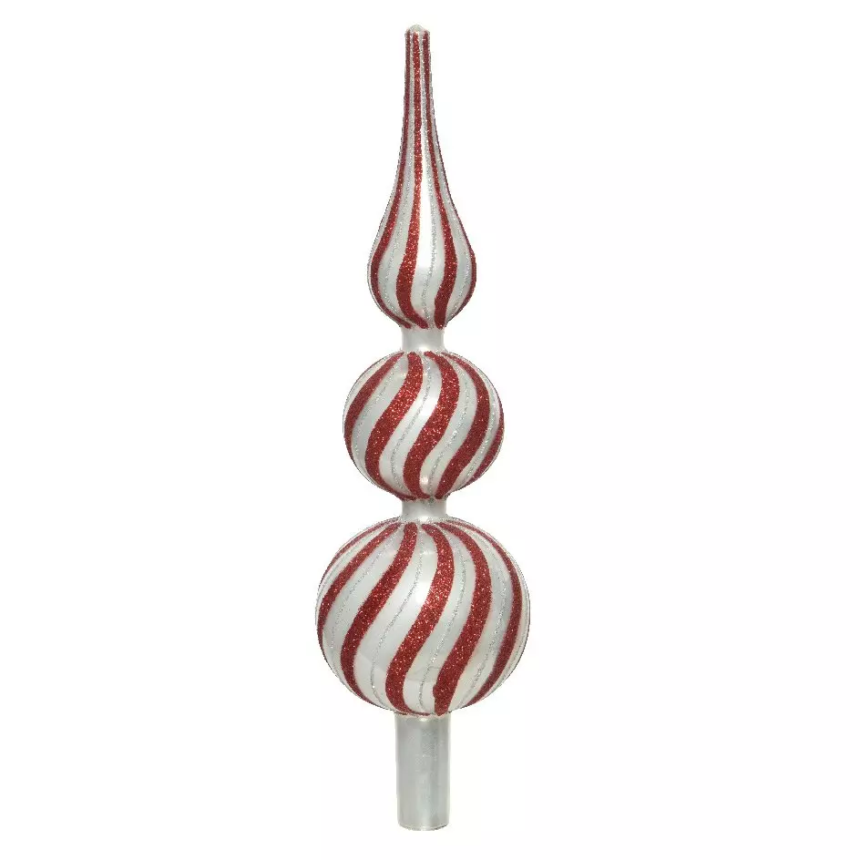 Cimier de sapin en verre Auréa Rouge
