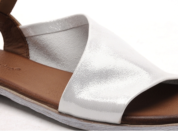 Lune et l autre nu pieds plats femme sandra argent
