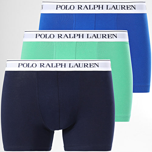 Lot De 3 Boxers Bleu Marine Vert Bleu Roi