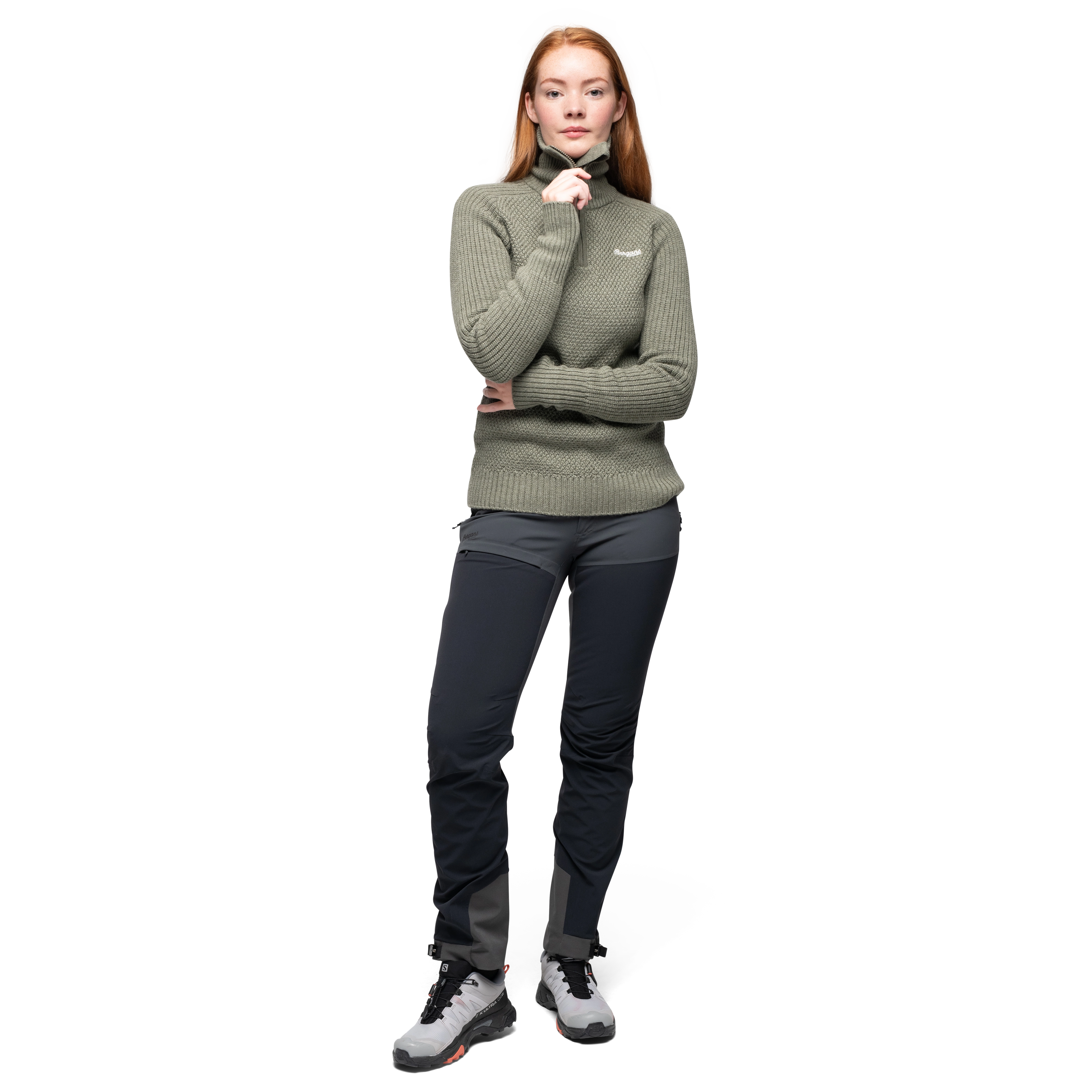 Ulriken Lady Jumper Green Mud Melange