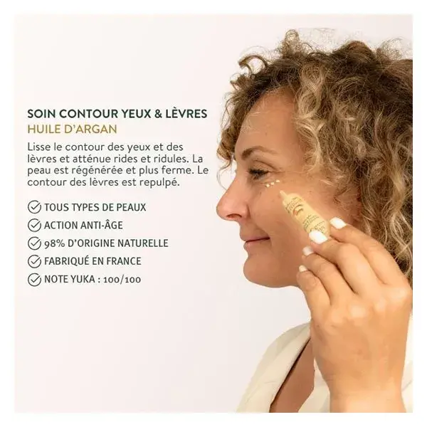 Le Petit Olivier - Cuidado Antienvelhecimento para Contorno dos Olhos e Lábios - Óleo de Argan 15ml
