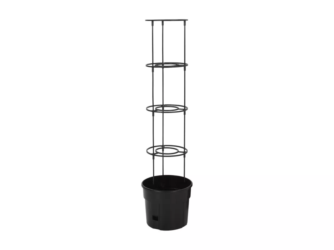 Jardinière à tomate Anthracite Ø29,5x115 cm Polypropylène