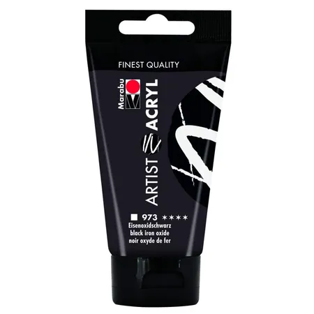 Marabu Artist Acryl, Eisenoxidschwarz 973, 75 ml
