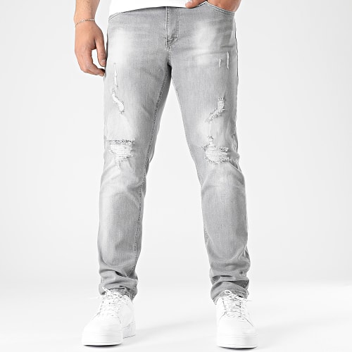Jean Regular Fit Avec Destroy 2363 Denim Gris Clair