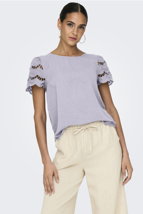 Jacqueline de Yong paarse dames t-shirt