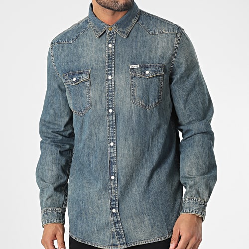 Chemise Jean Manches Longues M1BH02-D14LB Bleu Denim