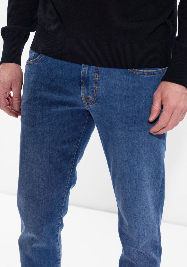 blauwe tramarossa slim fit jeans michelangelo