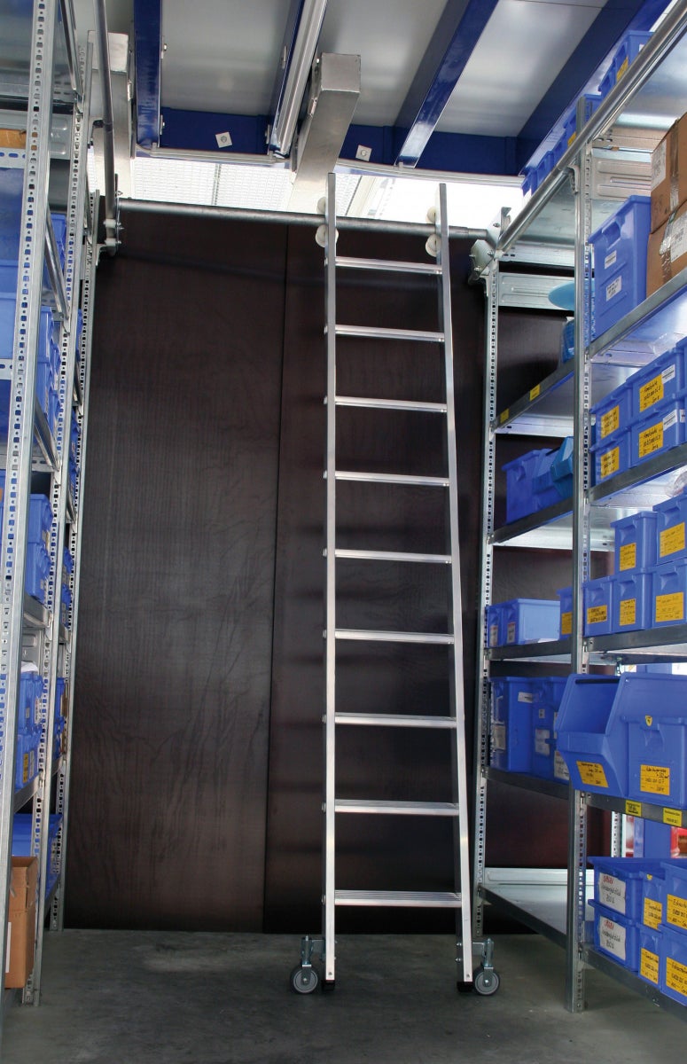 Euroline Premium 30185 Aluminium stellingladder voor dubbele stelling, zijdelings verstelbaar met 8 treden