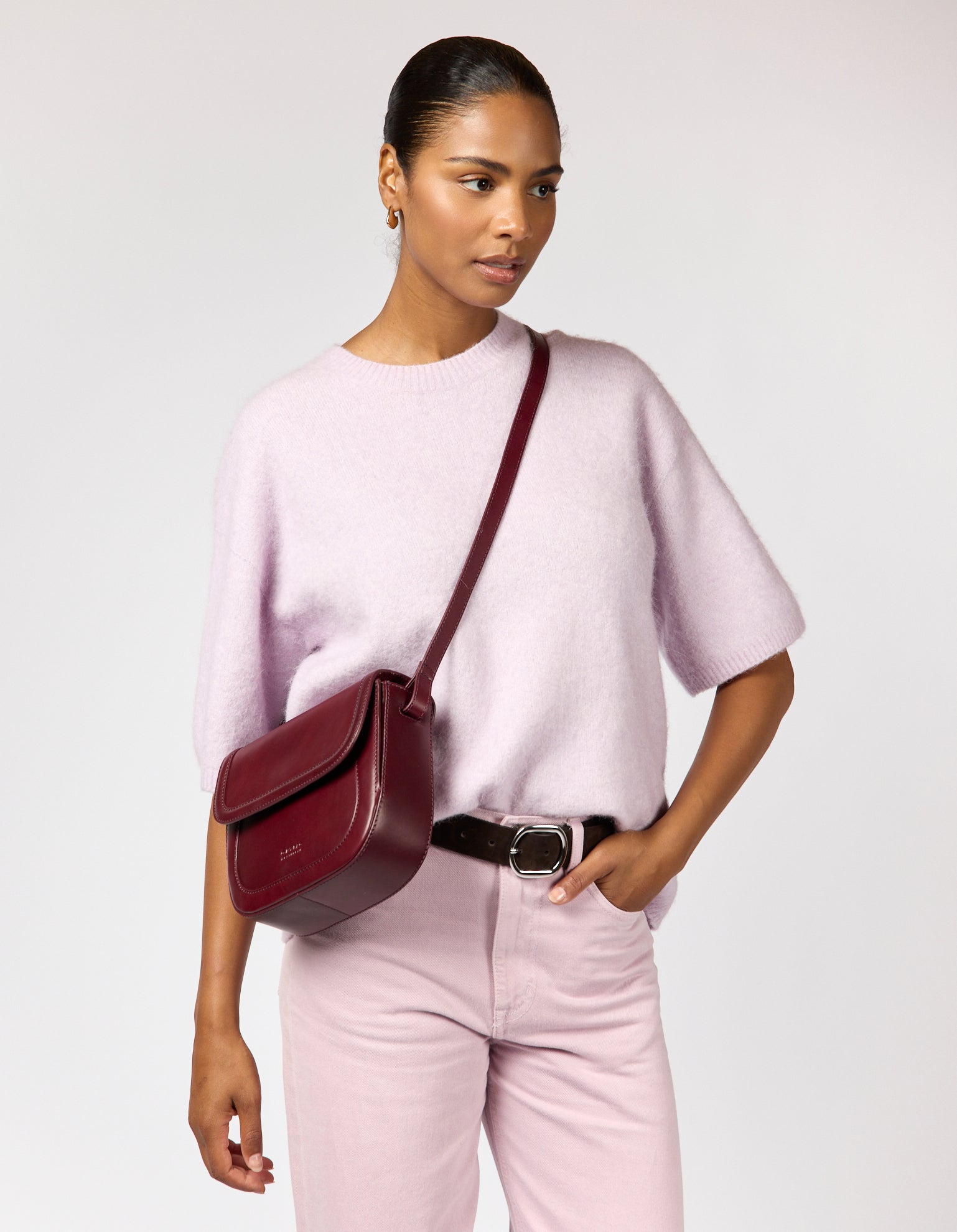 Nina - Dark Cherry Classic Leather