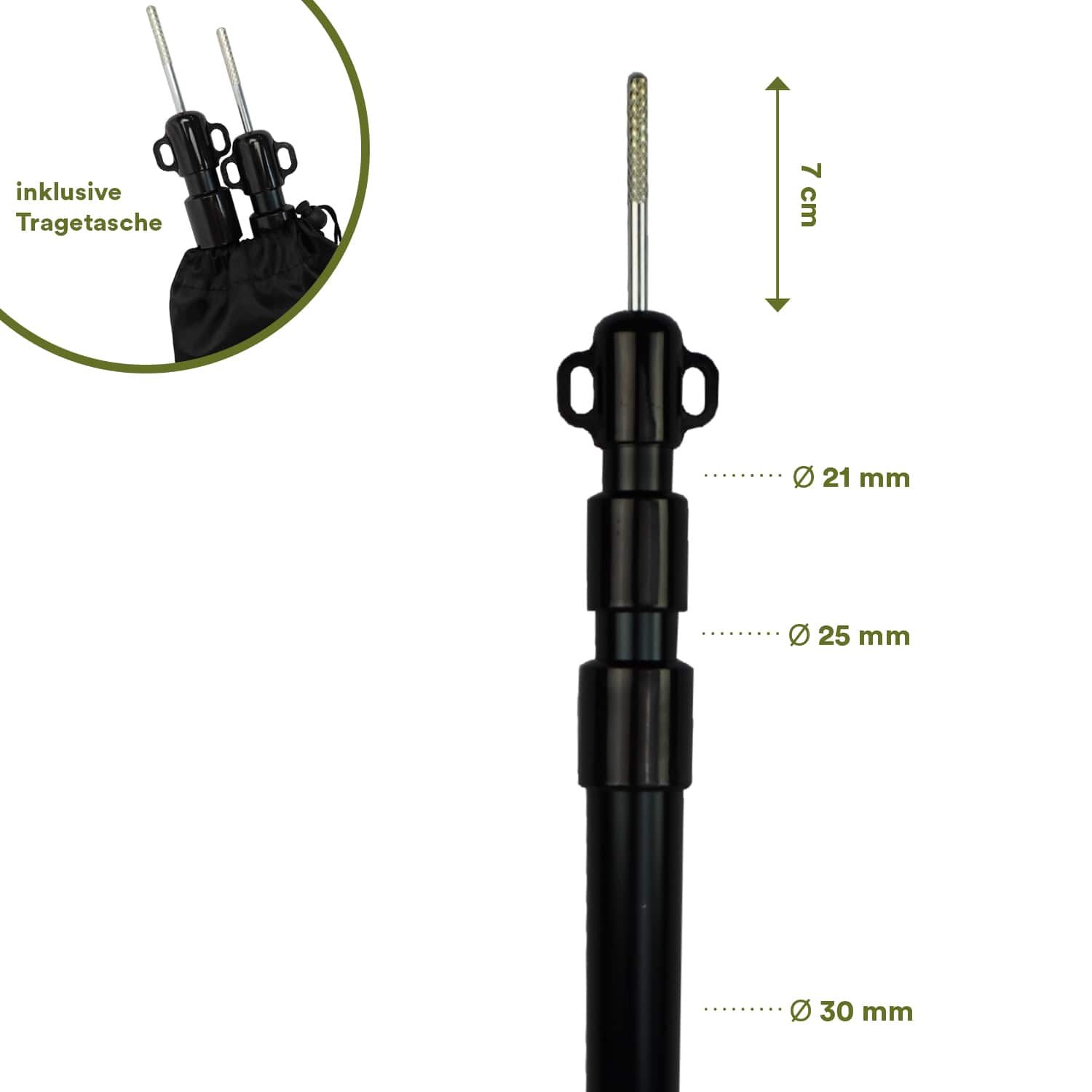 Skandika  set van 2 telescopische luifelstaanders