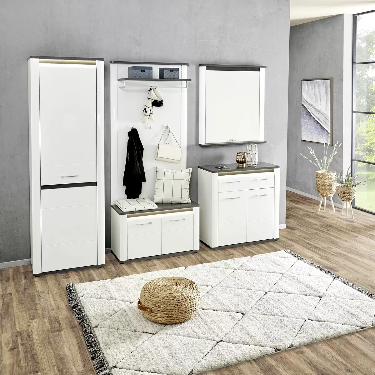 Wandpaneele Alassio weiss