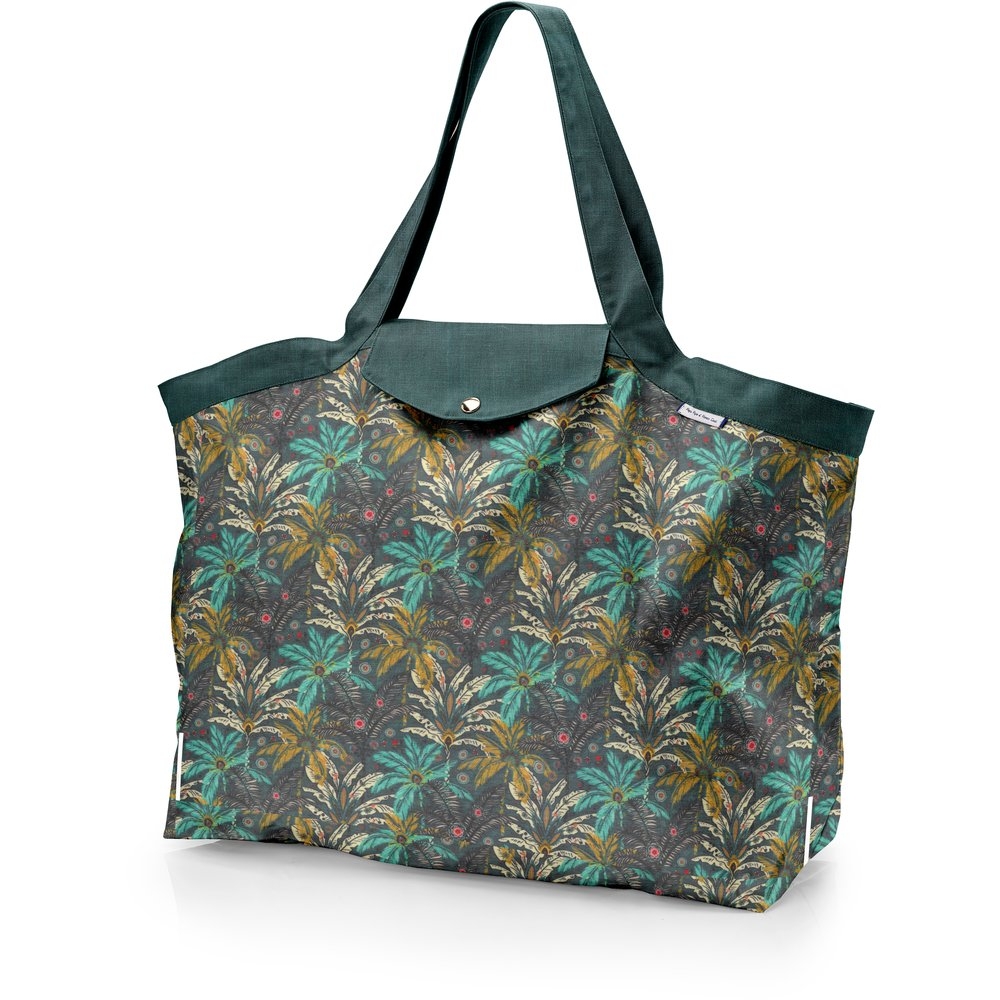 Grand Sac Cabas En Tissu Palmia Emeraude