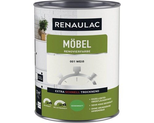 RENAULAC Meubellak Houtlak Satijn Wit 1 L