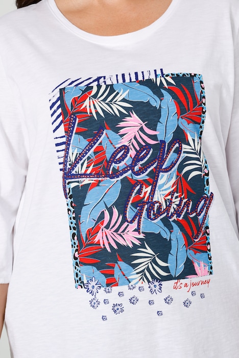 T-Shirt, Druck, 3/4-Ärmel