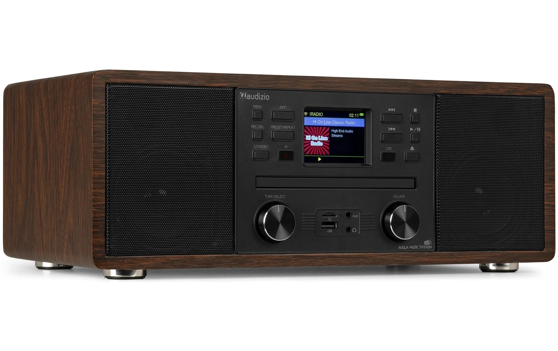 DAB+ Radio Avola Braun<br>DAB+ Radio mit CD Spieler, Internet Radio und Bluetooth