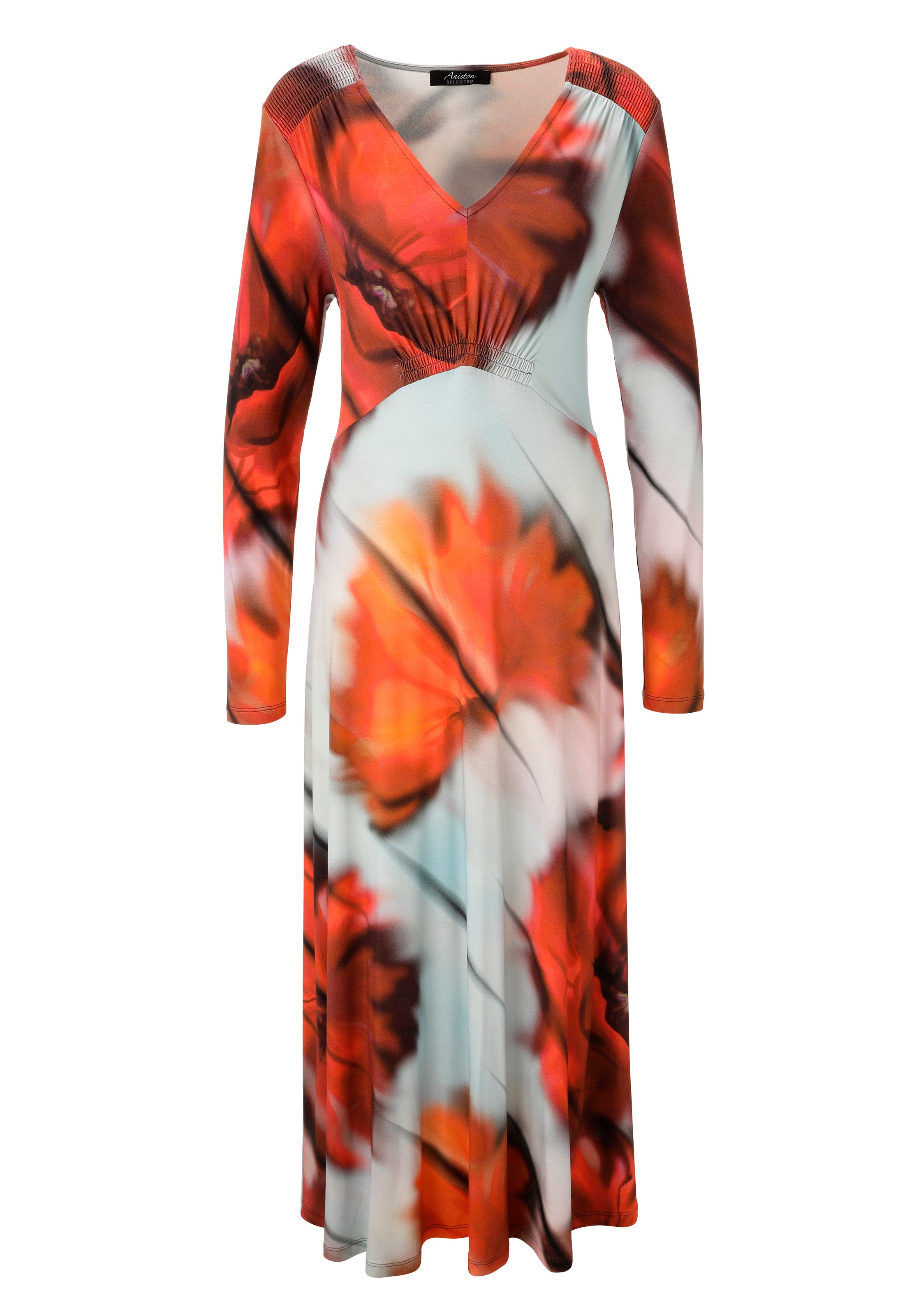 Aniston SELECTED Midikleid mit Smok-Details - NEUE KOLLEKTION