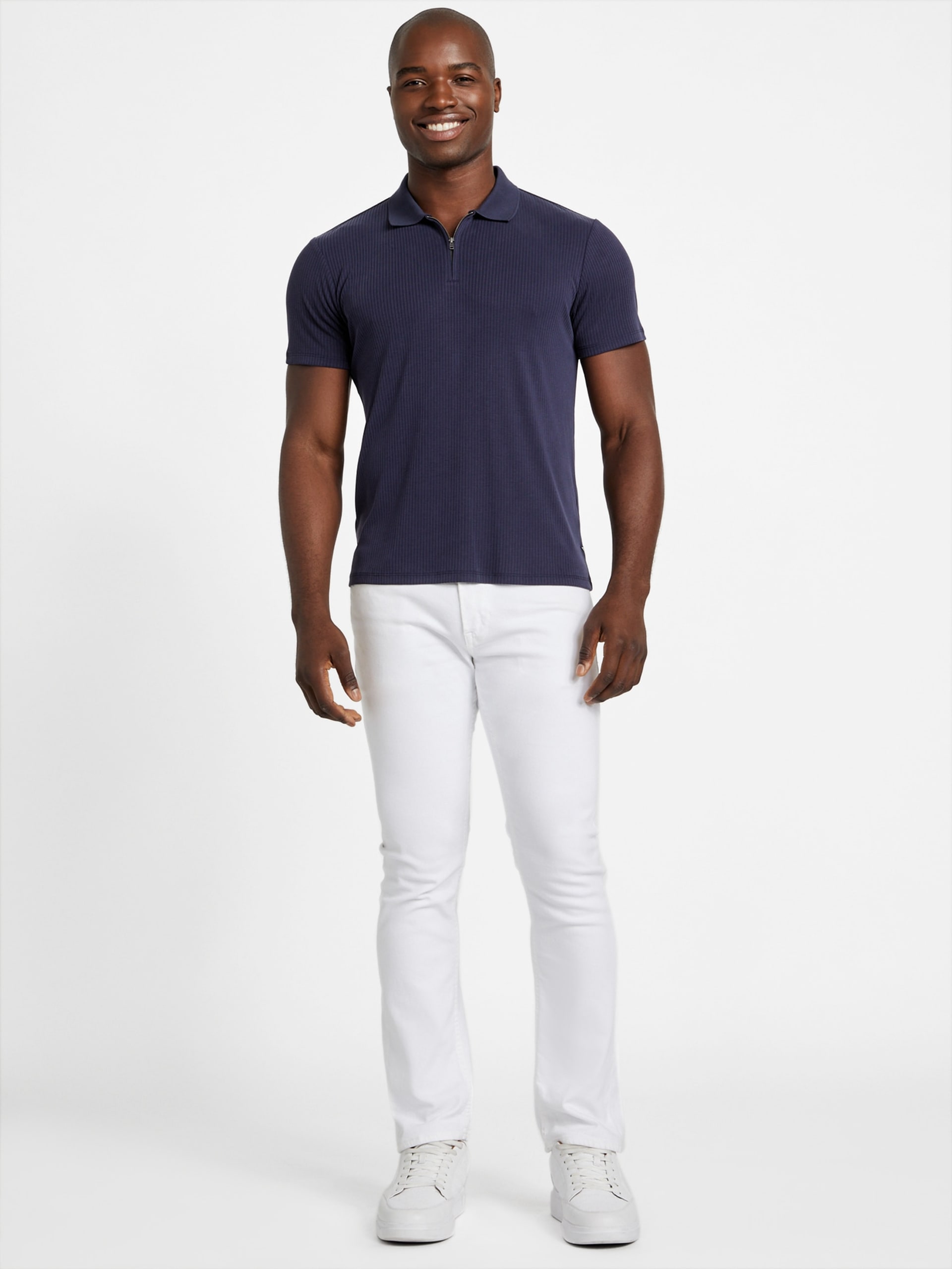 Polo de malha canelada Union