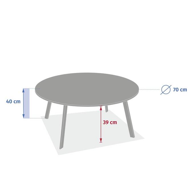 Table d'appoint de jardin ronde SAONA Acajou