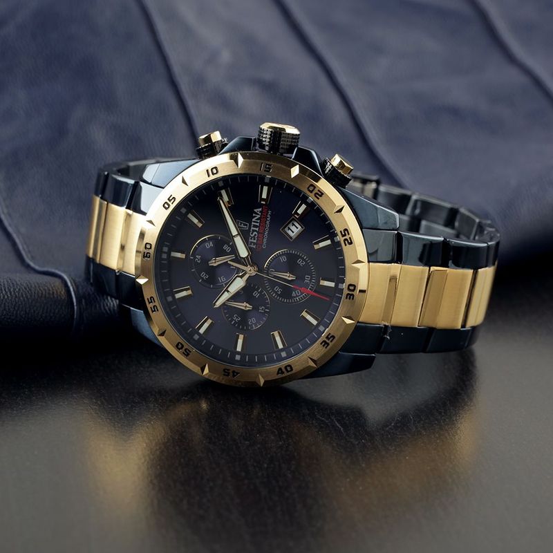 Festina - Horloge - Roestvrijstaal - Metalen Band - 10ATM