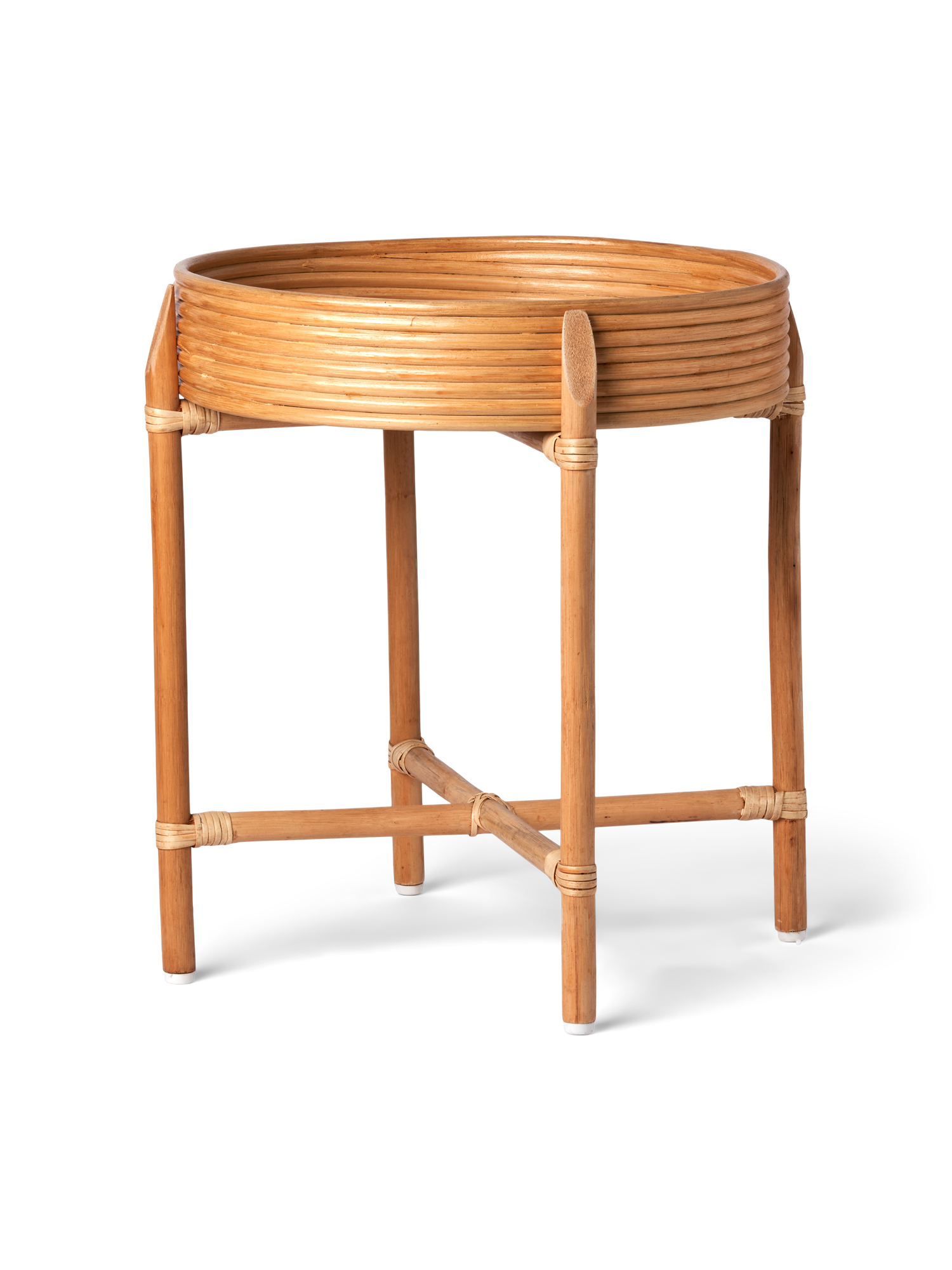 Bakkebord | Rattan/akacietræ. 40 x 45 cm. | Nature
