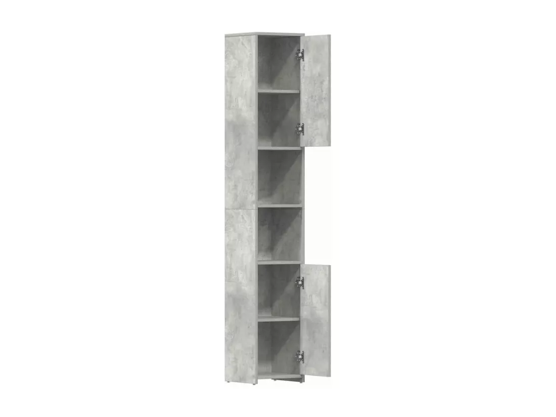 Armoire de salle de bain Gris béton Bois d'ingénierie