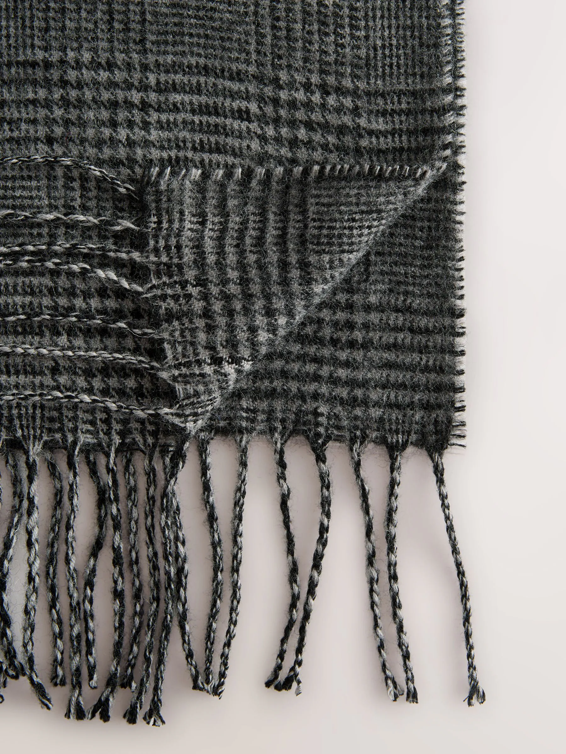 Grijs geruit - 100% Wool Woven Scarf