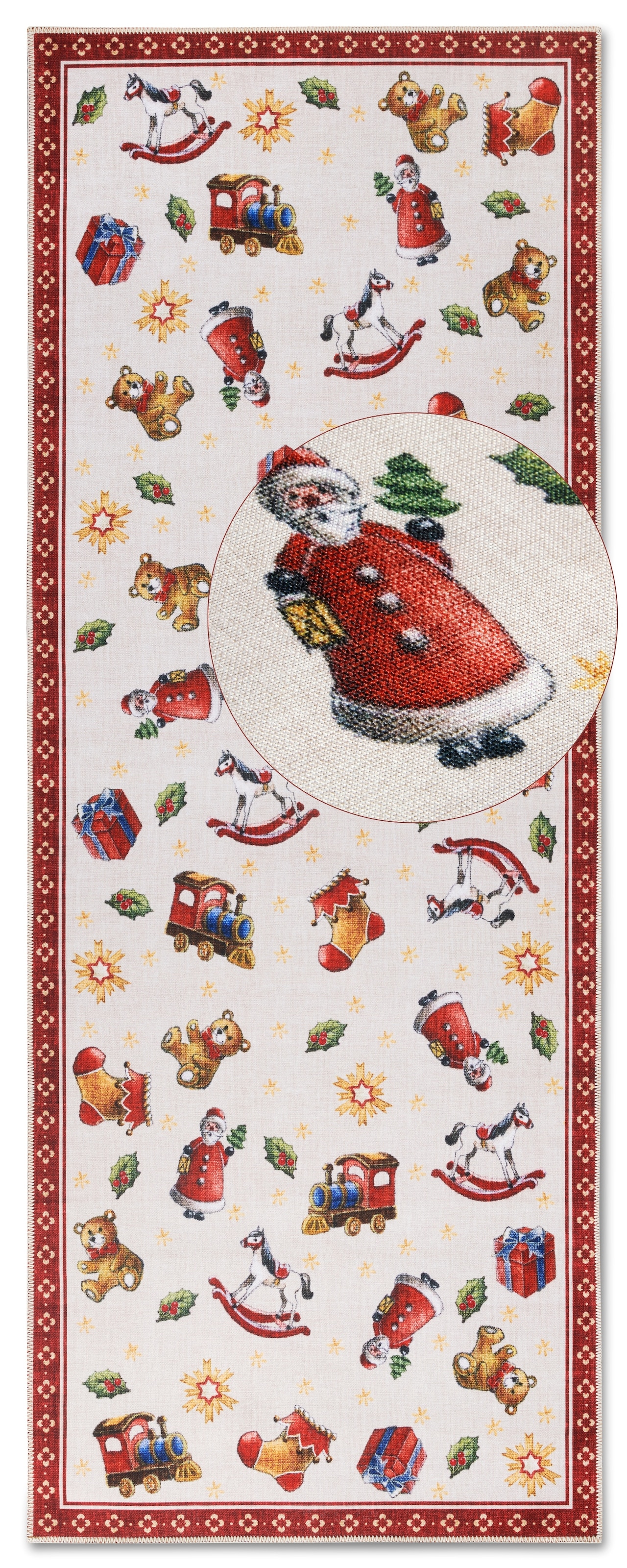 Villeroy & Boch Teppich »Nostalgic Toy's Delight, eckig, rund und Läufer« rechteckig 3 mm Höhe Weihnachten, Wohnzimmer, Flur, Geschenk, Toys Delight, Dekoration