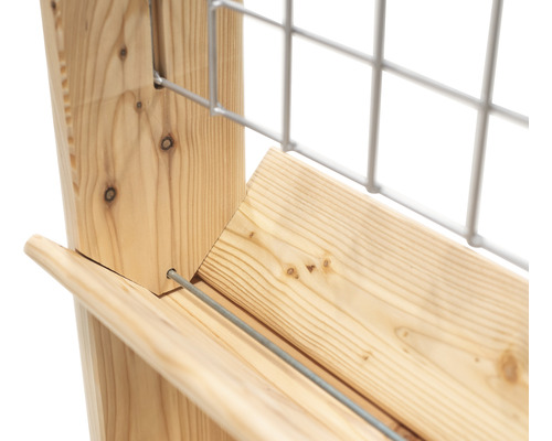 Verticaal verhoogd bed, kruidenrek WESTMANN maat L 80 x 50 x 82 cm naturel