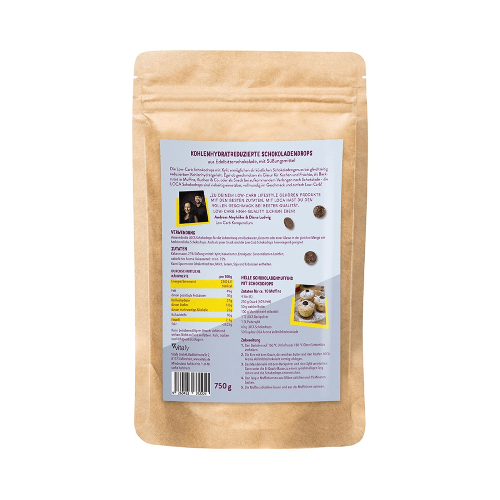 Kohlenhydratreduzierte Schokodrops (750g)