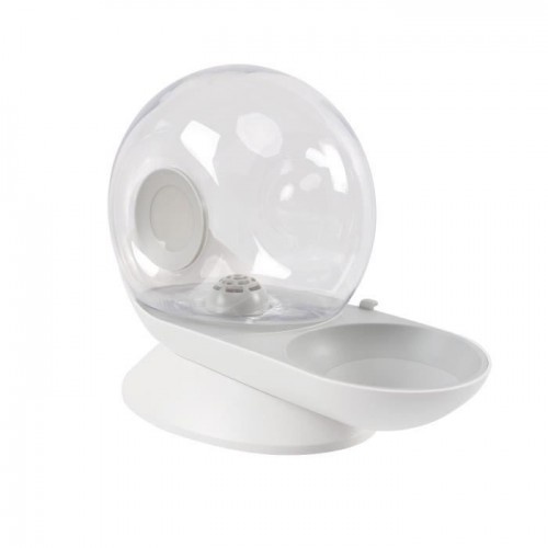 Garrafa de água em formato de caracol M-Pets com filtro, na cor branca, para cães e gatos.