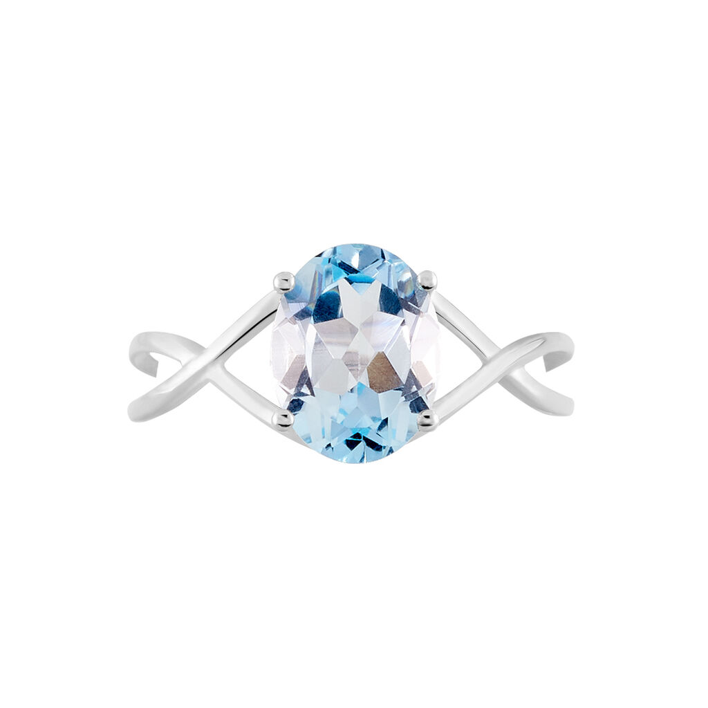 Bague Solitaire Armaelle Or Blanc Topaze